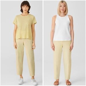 EILEEN FISHER Organic Cotton Hemp Blend Minimalist Casual Lantern Pants 2X NWT